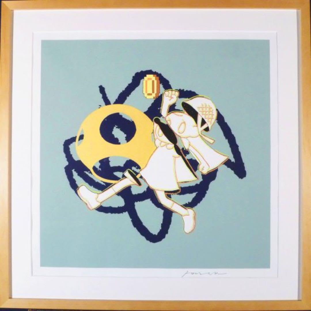 新品　タカハシマホ「Slice マッシュルーム戦争」シルクスクリーン 新品 タカハシマホ「Slice マッシュルーム戦争」シルクスクリーン